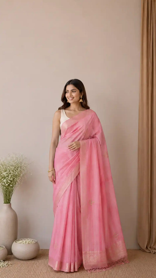 Pink Lilian Saree | Shaded Fancy Designer Saree | Lilian Silk Party Wear for Women