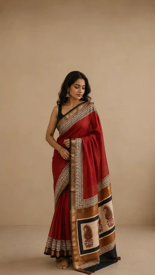 Maheshwari Silk Cotton Saree