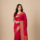 Red Katan Silk Banarasi Handloom Saree