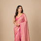 Pink Pure Katan Silk Banarasi Handloom Saree - Tanchui Brocade