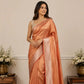 Nayanthara Tissue Silk Saree | Orange Golden Banarasi Tissue | Wedding & Celebrity Style Saree