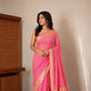 Rai Bandhej Saree in Georgette in stunning shade of Pink
