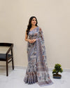 Premium hand block printed Chiffon Sarees