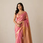 Chanderi Silk Saree – Peach Plain