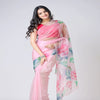 Rose Romance Lightweight Organza Saree | Floral Print Showstopper