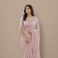 Pure Georgette Handloom Banarasi Saree with Swarovski Stone Work in Pastel Pink