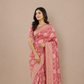 Pink Banarasi Georgette Saree | Khadi Georgette Water Zari Jaal | Wedding & Party Wear Saree