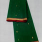 Chanderi Silk Saree -Green with Gold Buti & Zari Border