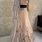 Pastel Color Flared Faux Georgette Lehenga