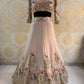 Pastel Color Flared Faux Georgette Lehenga