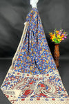 Kalamkari Cotton Saree in Blue