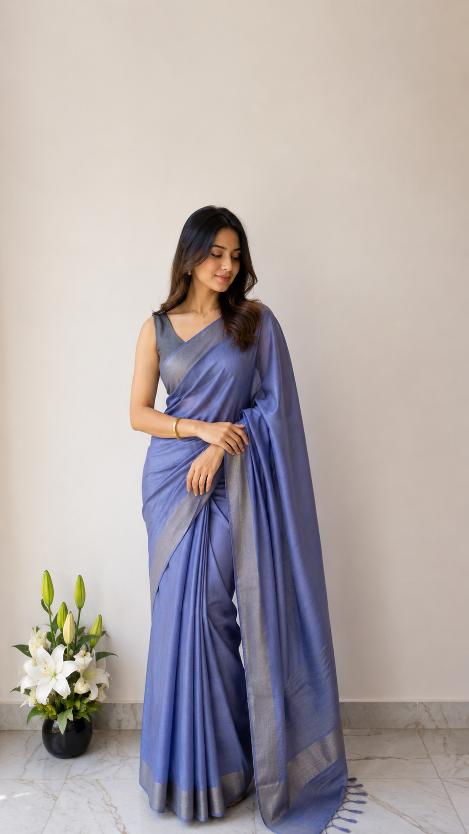 Authentic Pure Munga Silk Saree in Mauve