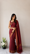 Authentic Pure Munga Silk Saree in Red