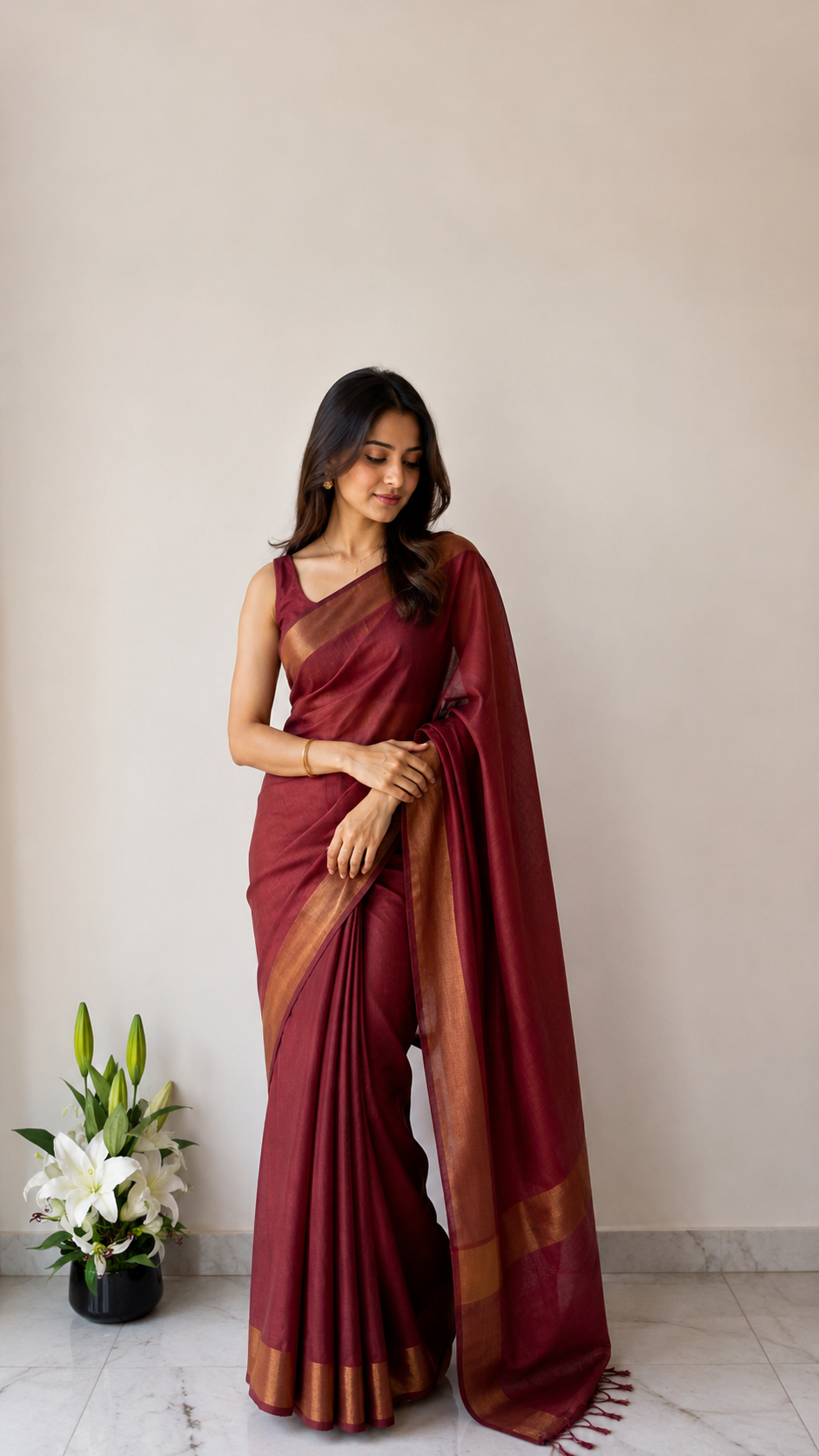Authentic Pure Munga Silk Saree in Red