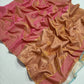 Chanderi Silk Saree – Peach Plain