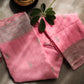 Pink Banarasi Georgette saree with silver zari work