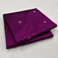 Chanderi Pattu Silk Saree – Purple with Silver Buti & Green Border