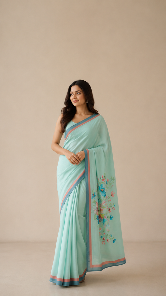Designer Party Wear Saree in Satin-Barbicore collection