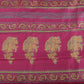 Magenta Tussar Silk Saree | Block Printed Pure Silk | Handloom Party Wear Saree