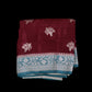 Wine and Blue Banarasi Semi Crepe Saree | Silver Zari Weaving Party Wear