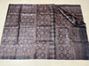 Tussar Silk with Ajrak Block print Saree in Black