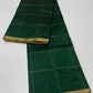 pure chanderi pattu silk- green with gold zari