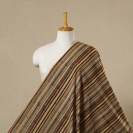 Natural Dyed Block Print Cotton Pedana Kalamkari Fabric