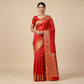 Red Katan Silk Banarasi Handloom Saree