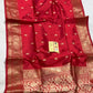 Red Katan Silk Banarasi Handloom Saree