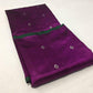 Chanderi Cotton Silk Saree -Royal Purple with Silver Buti & Green Border