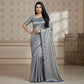 Modern wear Banarasi Tissue Silk Saree in Silver for Wedding & Smart Wear over any occassion