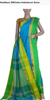 Maheshwari Silk-Cotton Saree in Blue