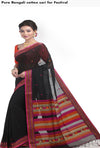 Trendy Handloom Soft Bengal Cotton Saree  In Stock