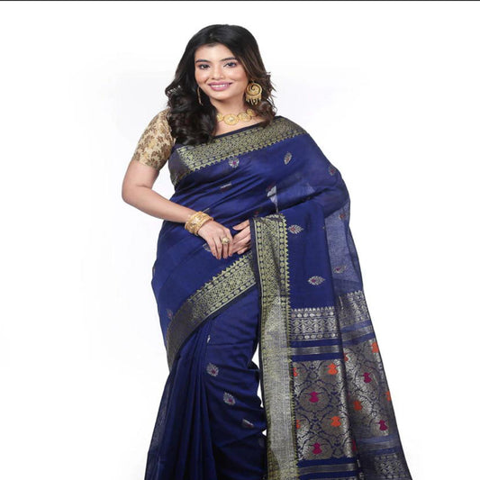 Handloom Linen Organic Saree