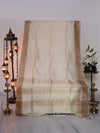 Tussar Silk with Gold Border Saree | Raw Silk Saree for Weddings | Authentic Bhagalpur Tussar Saree