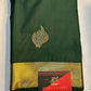 Plain Green Semi-Silk Kanjivaram Saree