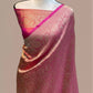 Pink Pure Katan Silk Banarasi Handloom Saree - Tanchui Brocade