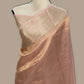 Peach Pure Kora Tissue Handloom Banarasi Saree