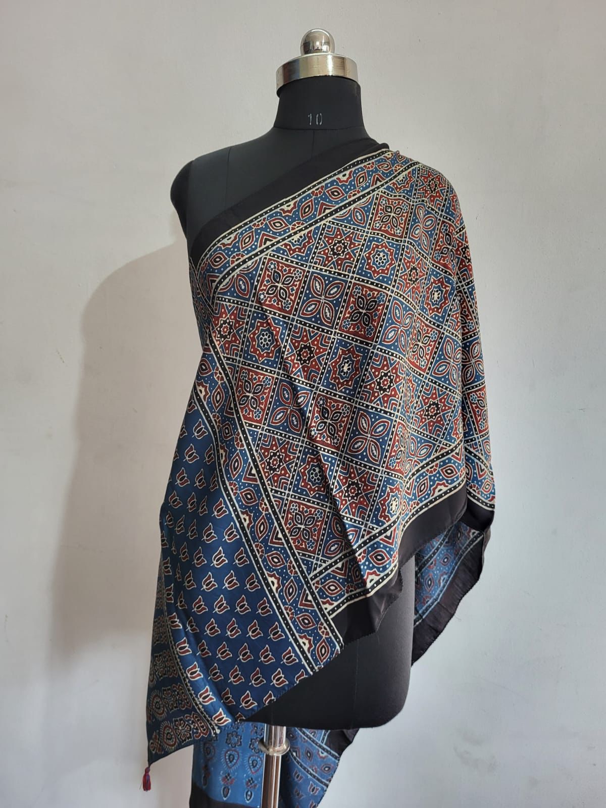 Ajrakh Modal Silk Stoles