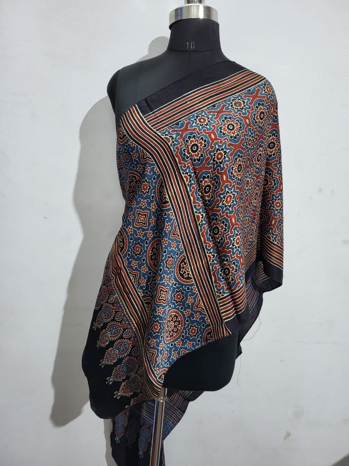 Ajrakh Modal Silk Stoles