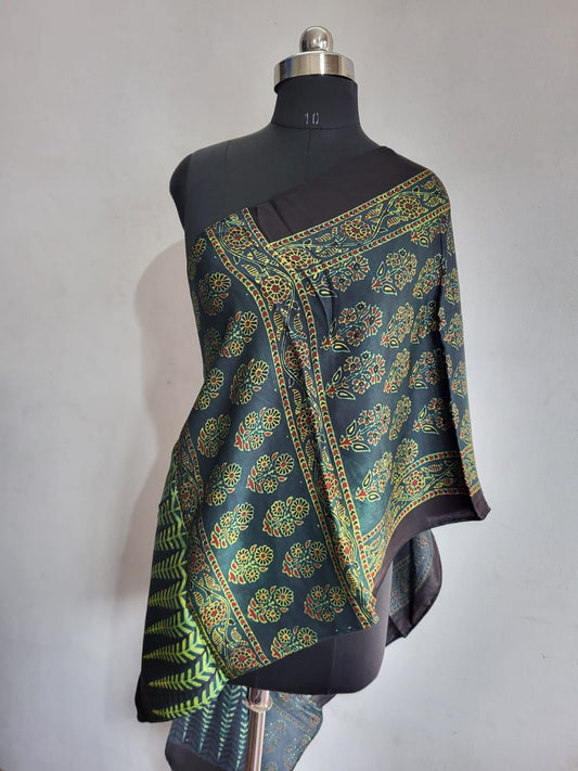Ajrakh Modal Silk Stoles