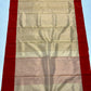 Chanderi Pure Tissue Silk Handloom Saree –Gold and Red