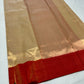 Chanderi Pure Tissue Silk Handloom Saree –Gold and Red