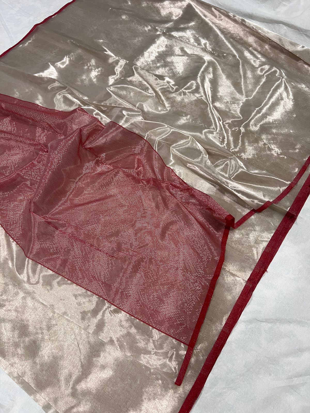 Chanderi Tissue Silk Saree –Shining Silver