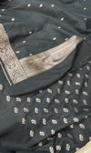 Banarasi Semi katan 3 Suit Pcs in- Black