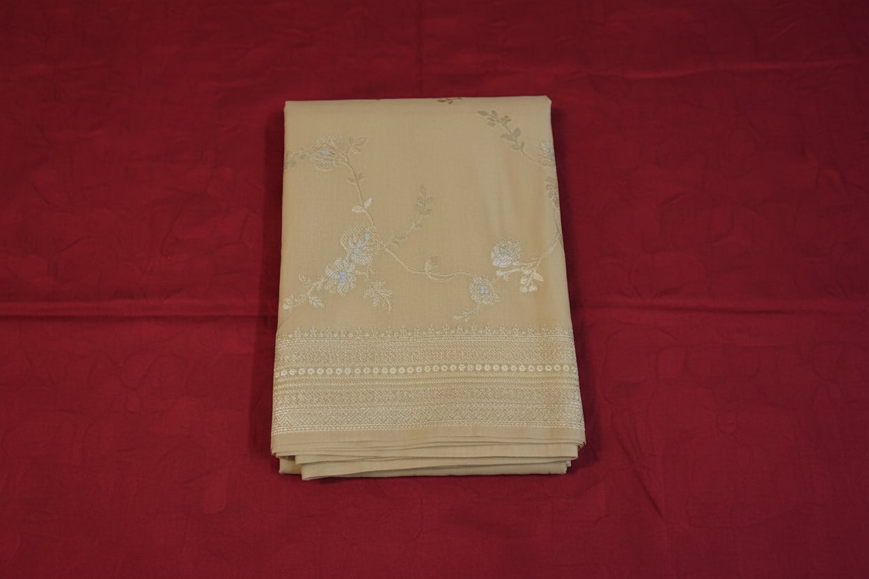 Banarasi Semi katan 3 Suit Pcs in- Gold