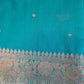 Raw Silk- Silk Dupion-3 Pcs Suit Set-Blue