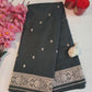 Banarasi Semi katan 3 Suit Pcs in- Black