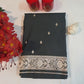 Banarasi Semi katan 3 Suit Pcs in- Black