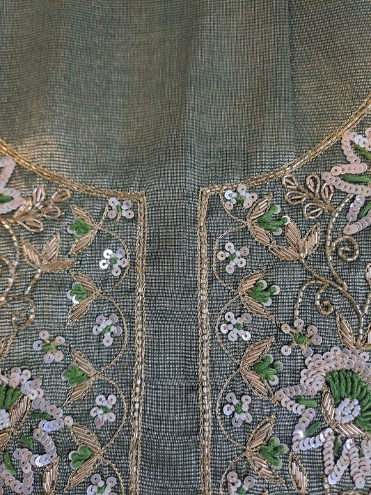 Fancy Tissue Embroidary-Green